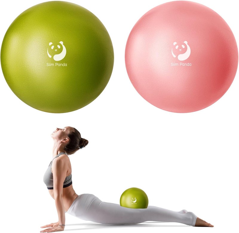 Slim Panda Pilates Ball, 9 Inch Small Exercise Ball, Anti Burst Mini Yoga Ball for Stability, Workout, Barre, Core Strength, Physical Therapy, Balance, Stretching - Image 1